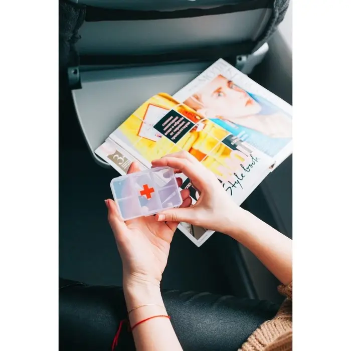 Таблетница &laquo;Быстрая аптечка&raquo;, 6 секций, 8,7 &times; 5,5 &times; 1,8 см, цвет прозрачный