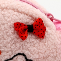 Мягкая сумка &laquo;Мишка&raquo; с бантиком, цвет нежно-розовый