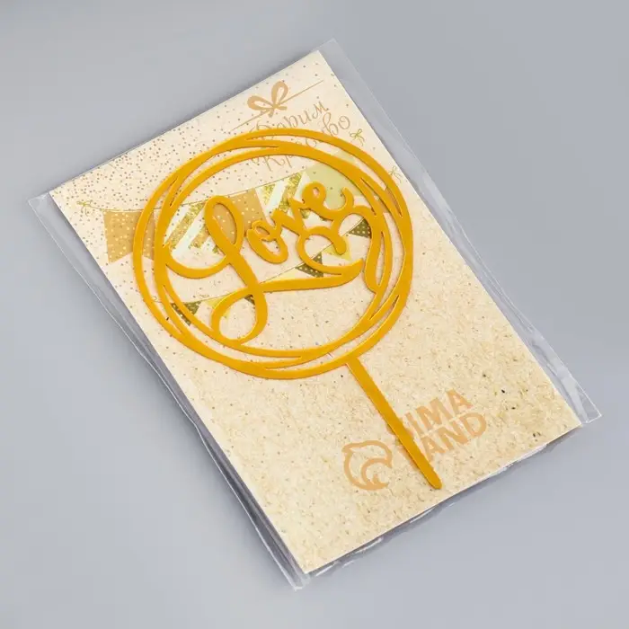 Топпер для торта Love, золото