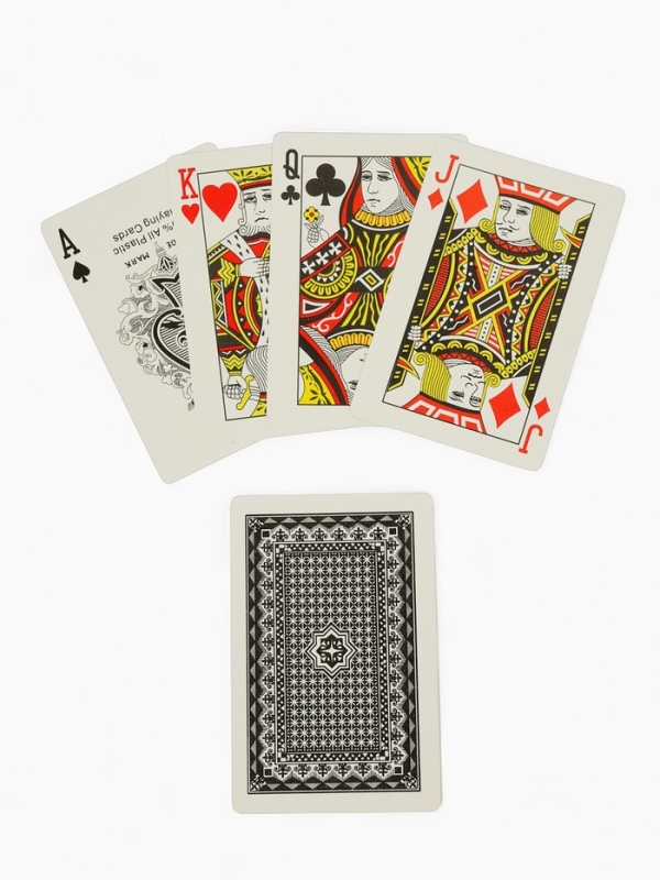 Карты игральные пластиковые 54 шт "Покер", 25 мкм, карта 5.5 х 8.5 см, набор 2 колоды