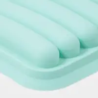 Форма для выпечки и приготовления сосисок Доляна, 6 ячеек, с крышкой, 17.5&times;13.5,2.8 см, силикон, бирюзовый