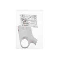 Вилка угловая, с кольцом, 16А, без з/к, 220 В, белая, розничная упаковка.