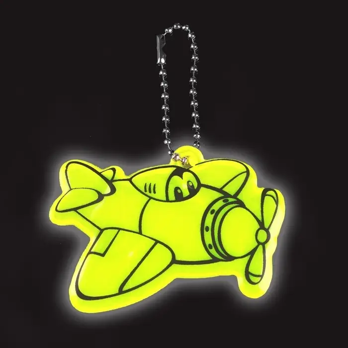 Светоотражающий элемент &laquo;Самолёт&raquo;, двусторонний, 6&times;5.5 см, МИКС