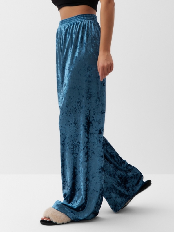 Брюки домашние KAFTAN Velvet 40-42, синий