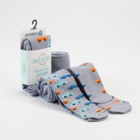 Колготки Крошка Я &laquo;Машинки&raquo;, цвет серый, рост 68-74 см