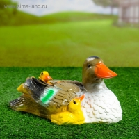 Садовая фигура из гипса &laquo;Утка с утятами&raquo;, 15&times;32&times;12 см