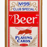 Карты игральные 54 шт Beer, карта 5.7 х 8.7 см, красная рубашка, 280 г