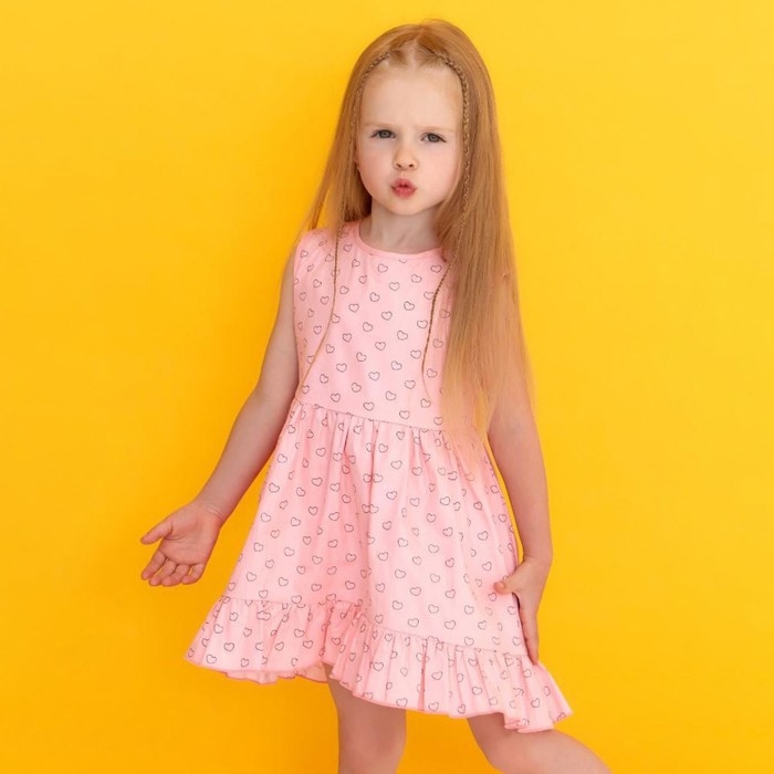 Платье детское KAFTAN «Сердечки» р. 98-104 Платье детское KAFTAN «Сердечки» р. 98-104
