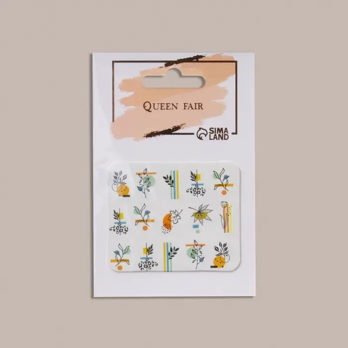 Слайдеры для ногтей &laquo;Геометрия в цветах&raquo;, разноцветные