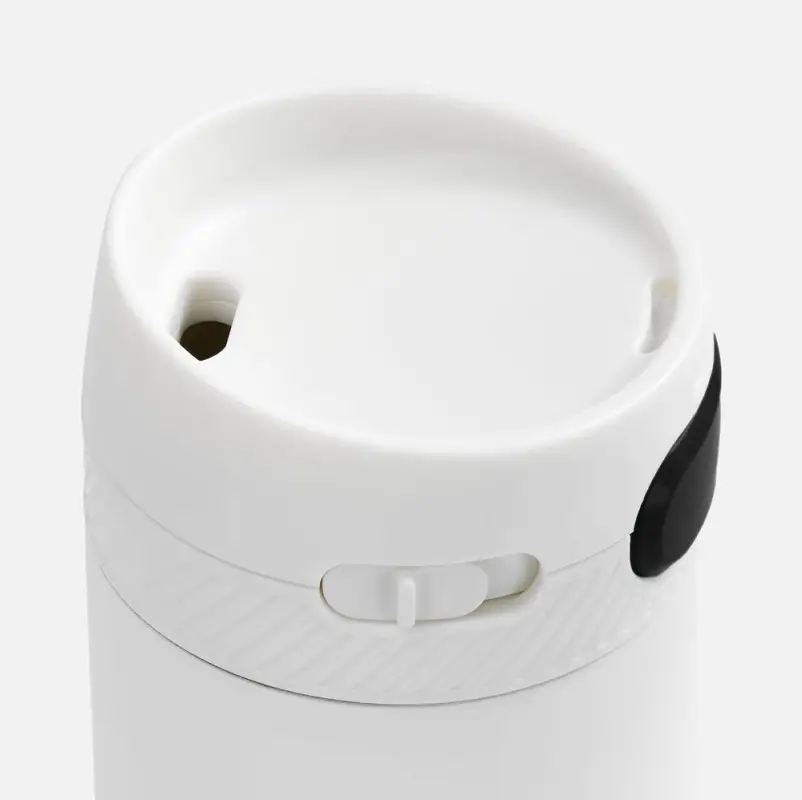 Термостакан X1 с цветной кнопкой, белый с черным