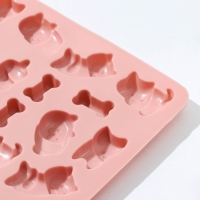 Форма для мармелада Доляна &laquo;Домашние питомцы&raquo;, силикон, 19,5&times;12,5&times;1 см, 34 ячейки, цвет МИКС