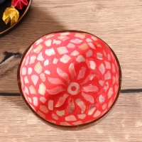 Чаша "Пламя" 14х14х6 см, кокос