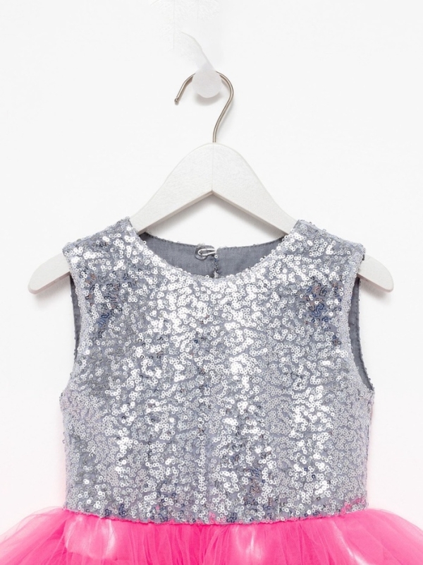 Платье детское с пайетками KAFTAN, размер 30 (98-104 см), ярко-розовый Платье детское с пайетками KAFTAN, размер 30 (98-104 см), ярко-розовый