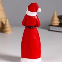 Сувенир полистоун "Дед Мороз в красном кафтане с венком/домиком" МИКС 5х4,5х14 см