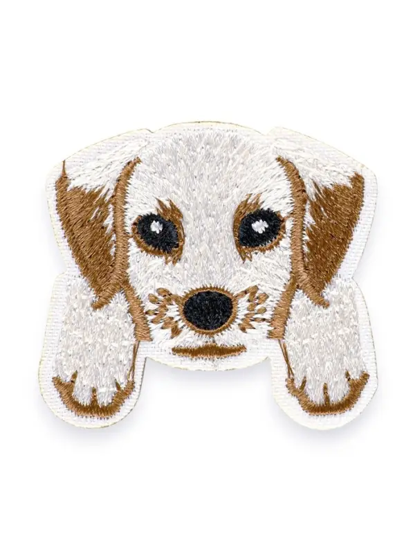 Термоаппликация &laquo;Собака с лапками&raquo;, 4.8&times;4.3 см, бежевая