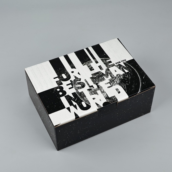 Коробка‒пенал, упаковка подарочная, &laquo;For real man&raquo;, 26 х 19 х 10 см