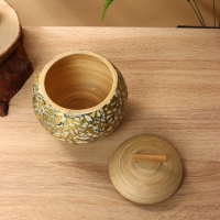 Банка для сыпучих продуктов 13х13х12 см, бамбук