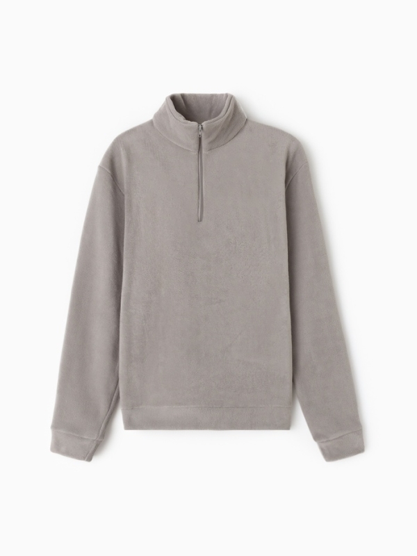 Джемпер флисовый мужской MINAKU: Fleece Soft цвет серый, р-р 46 Джемпер флисовый мужской MINAKU: Fleece Soft цвет серый, р-р 46