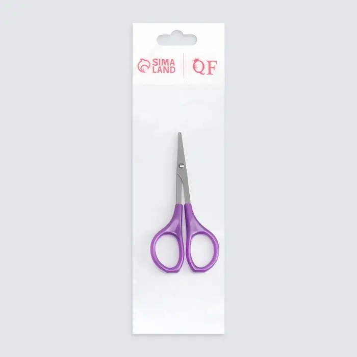 Ножницы маникюрные, прямые, узкие, 9 см, МИКС