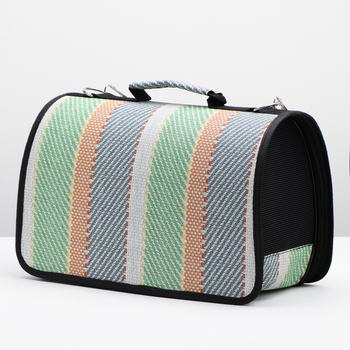 Сумка-переноска каркасная "Полосы", размер S, 37 х 20х 24 см