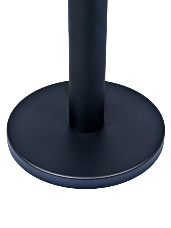 Стойка ограждения черн с вытяжной лентой-470см КРАСНАЯ,высота-90см,d-11см,напольный d-35см