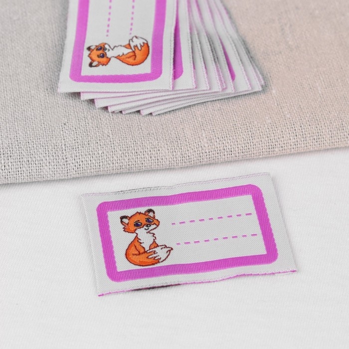 Нашивка &laquo;Лисичка&raquo;, 5,5 &times; 3,2 см, 10 шт, цвет сиреневый