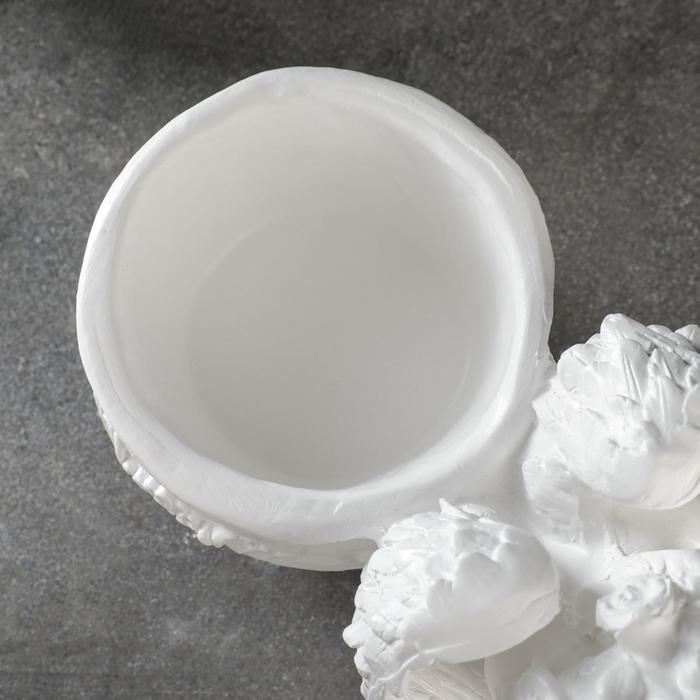 Декоративное кашпо для цветов, &laquo;Спящий ангел&raquo;, 650 мл, 15&times;18.5&times;31 см, гипс, белое