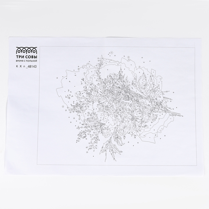 Картина по номерам &laquo;Цветы&raquo;, 30 &times; 40 см, на черном холсте