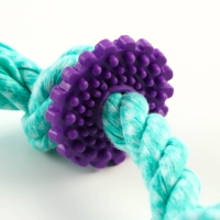 Игрушка жевательная "Шестерёнка на канате", до 20 см, бирюзовая Игрушка жевательная "Шестерёнка на канате", до 20 см, бирюзовая