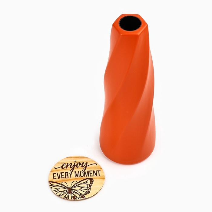 Ваза для цветов с подставкой «Enjoy every moment» пластиковая, 18,5 х 6 см Ваза для цветов с подставкой «Enjoy every moment» пластиковая, 18,5 х 6 см