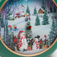 Фигура светодиодная &laquo;Зимнее сияние&raquo;, 20.9х21.3х8.5 см, музыка, батарейки ААх3 (не в комплекте), USB, свечение тёплое белое