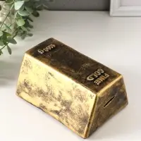 Копилка "Золотой слиток" 16,5х11,5х8 см
