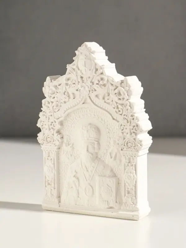 Икона с подвесом "Николай Чудотворец", размер 12х8х2 см,гипс