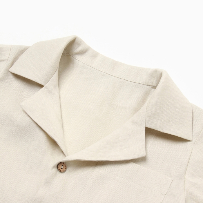 Рубашка для мальчика Крошка Я Linen, р. 92-98, молочный