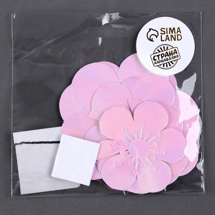 Топпер для торта &laquo;Цветы&raquo;, розовый