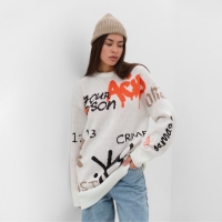 Джемпер женский MIST "Graffity" бежевый, р. 44-46