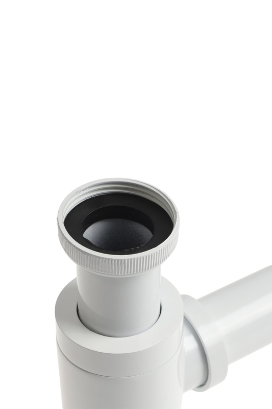 Сифон ZEIN engr, для раковины, бутылочный, цилиндрический, 1 1/4 Сифон ZEIN engr, для раковины, бутылочный, цилиндрический, 1 1/4" х 32 мм, цинк, белый