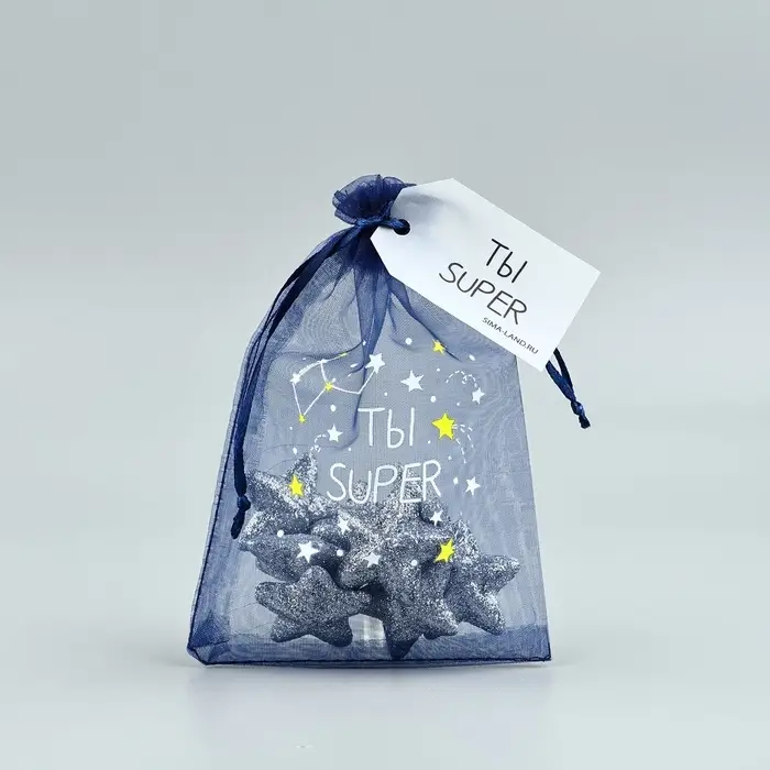 Мешочек подарочный из фатина с термонаклейкой &laquo;Ты Супер&raquo;, 11 х 16 см +/- 1.5 см