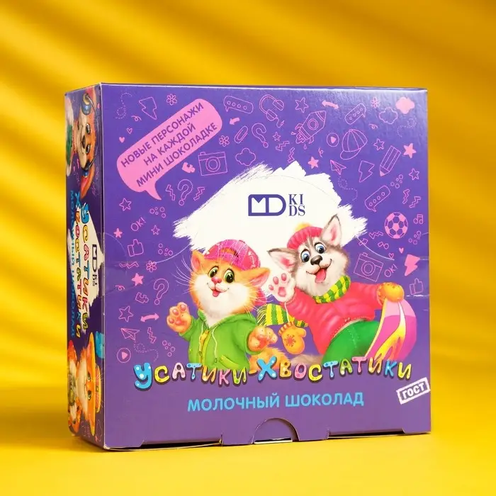 Шоколад молочный &laquo;Усатики-Хвостатики&raquo;, 12 г