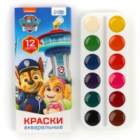 Акварель медовая «Щенячий патруль», 12 цветов, в картонной коробке, без кисти Акварель медовая «Щенячий патруль», 12 цветов, в картонной коробке, без кисти