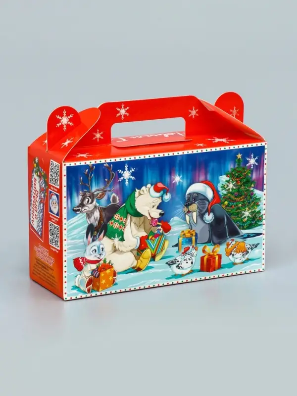 Подарочная новогодняя коробка &laquo;Сияние праздника&raquo; , подарочек малый 17.5&times;7&times;10.5 см