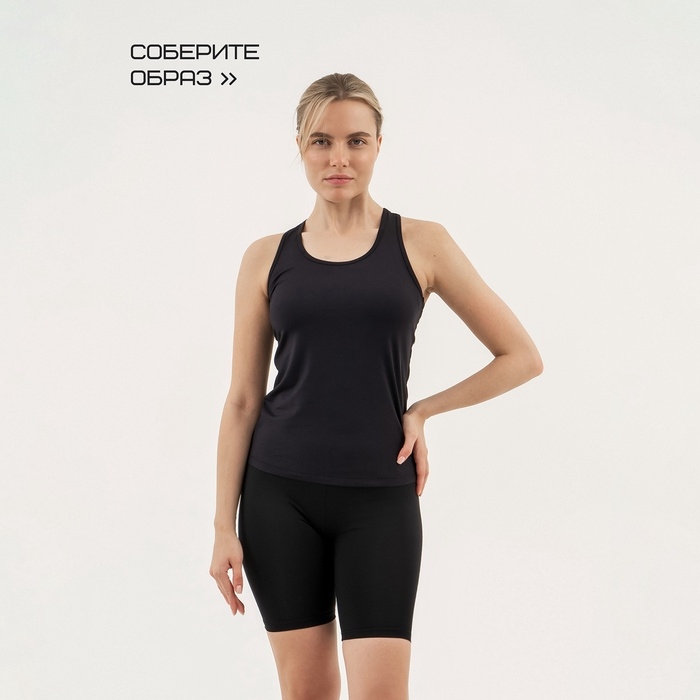 Майка женская Resport, р. 46, цвет чёрный, базовая