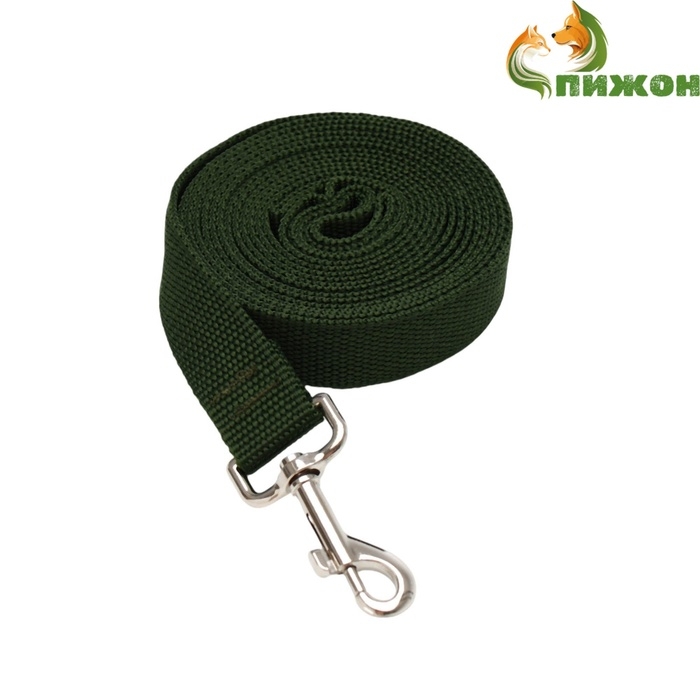 Поводок 3 м &times; 2.5 см, зелёный