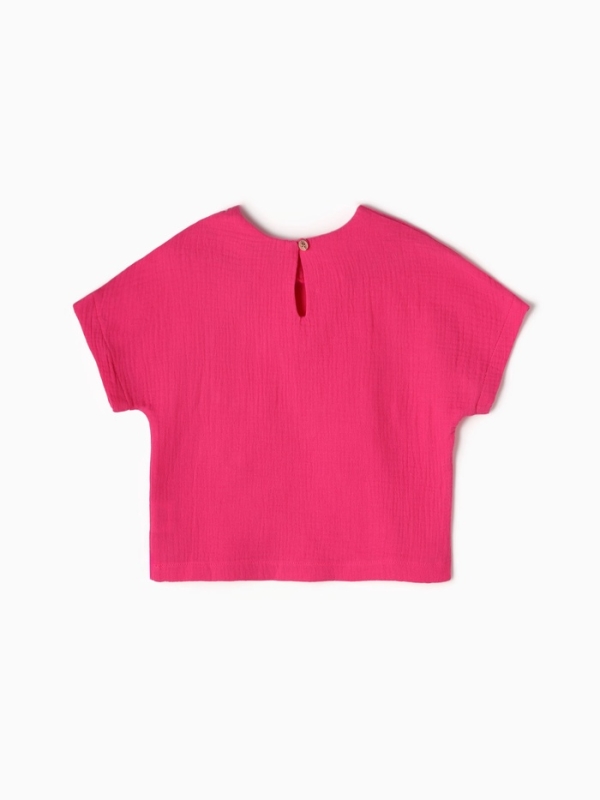 Топ из муслина для девочки KAFTAN рост 98, розовый