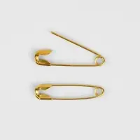 Булавки английские, 19 мм, 50 шт., цвет золотой