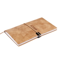 Еженедельник датир 2025г 175х95мм мягк обл иск кож 64л ESCALADA, бл тис, бл 70 г/м&sup2;,бежевый