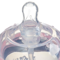 Бутылочка для кормления M&B, ШГ &Oslash;70мм, 150мл., силиконовая колба, цвет розовый