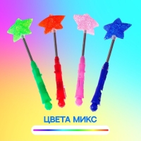 Световая палочка &laquo;Звезда на пружине&raquo;, под стекло, цвета МИКС