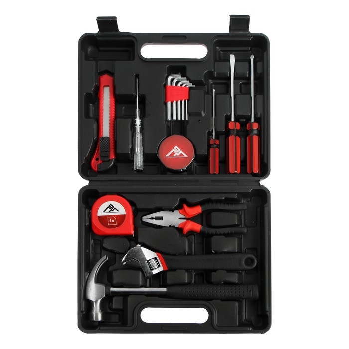 Набор инструментов в кейсе ЛОМ, универсальный, 15 предметов Набор инструментов в кейсе ЛОМ, универсальный, 15 предметов