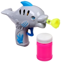 Генератор-пистолет мыльных пузырей «Фиолетовая рыбка», в наборе мыльный раствор, 50 мл, МИКС Генератор-пистолет мыльных пузырей «Фиолетовая рыбка», в наборе мыльный раствор, 50 мл, МИКС